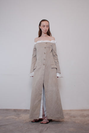 Naturally Dyed Elongated Cropped Tailored Jacket