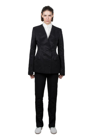 Black Slashed Tailored  Jacket - Ludus Agender Label