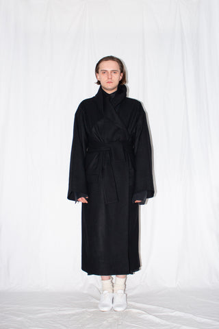 Black Oversized Shawl Coat