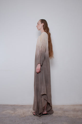 Naturally Dyed Dark Cotton Voile Dress