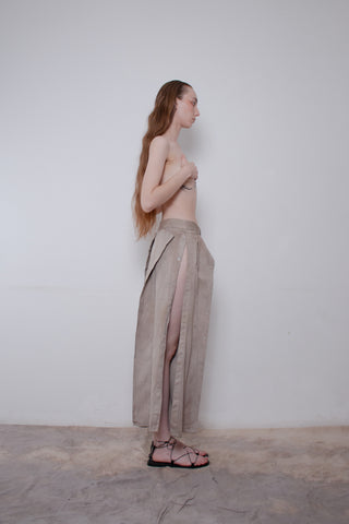 Naturally Dyed Cotton Buttoned Trousers