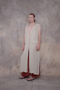 Elongated Flax Vest