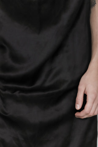 Black Circular-drape Cupro Dress