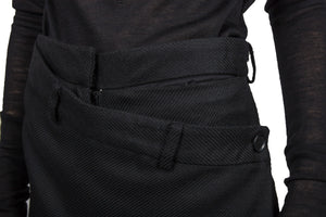 Black 'Apron' Trousers - Ludus Agender Label