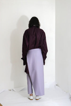 Purple Silk Blend Shirt - Ludus Agender Label
