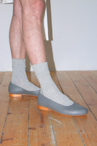 Grey slip-on shoes