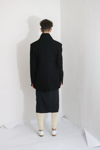 Black Wool Jacket (M) - Ludus Agender Label