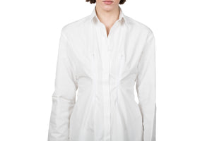 White Slashed Long-sleeved Shirt - Ludus Agender Label