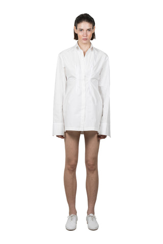 White Slashed Long-sleeved Shirt - Ludus Agender Label