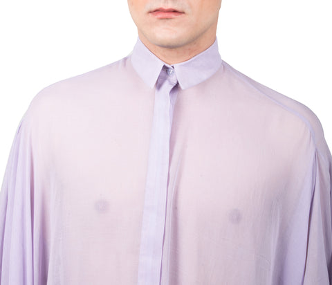 Lavender Transparent Medusae Shirt - Ludus Agender Label