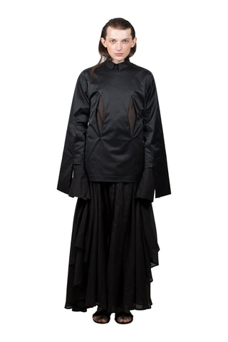 Black Slashed Short Dress/Top - Ludus Agender Label