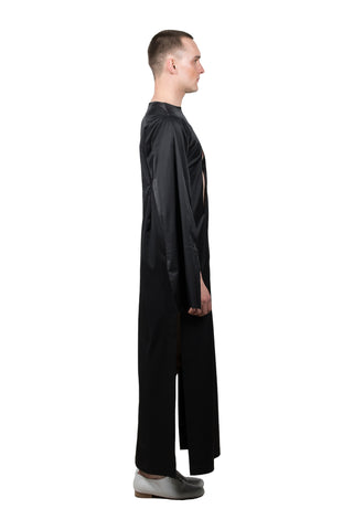 Black Slashed Long-sleeved Dress - Ludus Agender Label