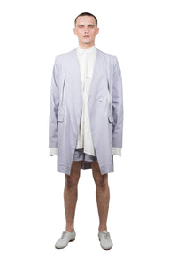 Lavender Slashed Tailored  Jacket - Ludus Agender Label