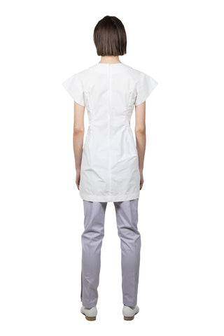 White Cotton Slashed T-shirt - Ludus Agender Label