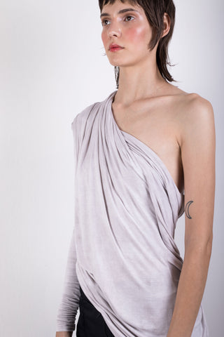 Naturally dyed jersey shoulder top