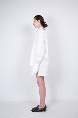 White Layered Cotton Shirt