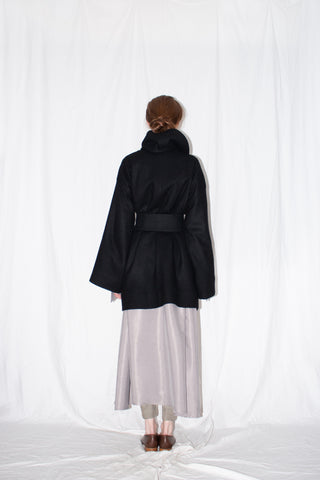 Black Oversized Shawl Jacket
