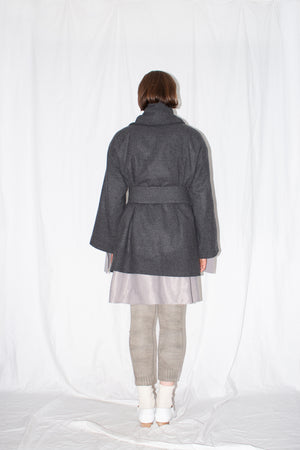 Grey Oversized Shawl Jacket