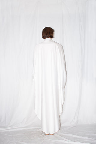 White Elongated Cloak Shirt