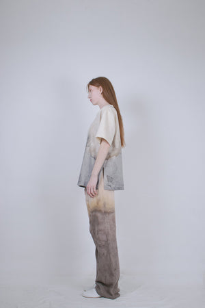 Naturally Dip-dyed Hand-knitted Trousers