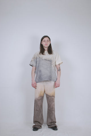 Naturally Dip-dyed Hand-knitted Trousers
