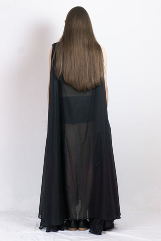 Black silk Medusae dress