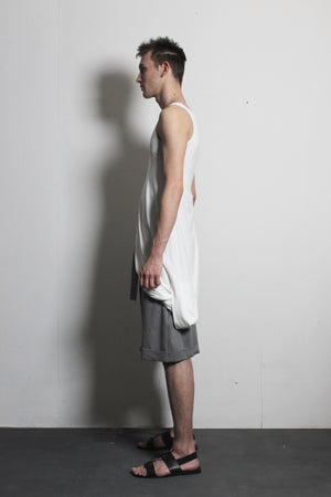 Gray Cotton Shorts - Ludus Agender Label