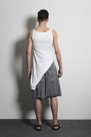 Gray Cotton Shorts - Ludus Agender Label