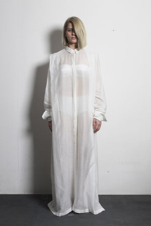 Transparent white silk shirt – Ludus Agender Label