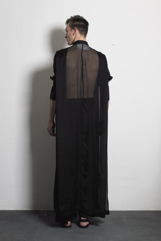 Transparent black silk shirt - Ludus Agender Label